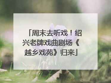周末去听戏！绍兴老牌戏曲剧场《越乡戏苑》归来