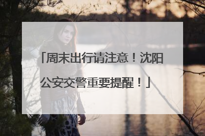 周末出行请注意！沈阳公安交警重要提醒！