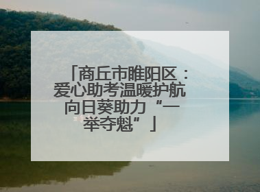 商丘市睢阳区：爱心助考温暖护航 向日葵助力“一举夺魁”