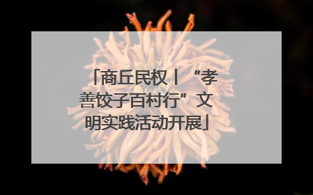 商丘民权丨“孝善饺子百村行”文明实践活动开展