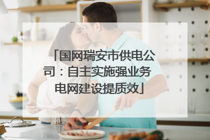 国网瑞安市供电公司：自主实施强业务 电网建设提质效