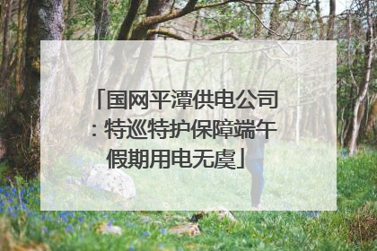 国网平潭供电公司：特巡特护保障端午假期用电无虞