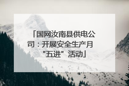 国网汝南县供电公司：开展安全生产月“五进”活动