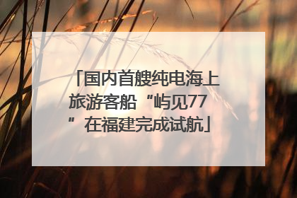 国内首艘纯电海上旅游客船“屿见77”在福建完成试航