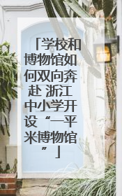 学校和博物馆如何双向奔赴 浙江中小学开设“一平米博物馆”