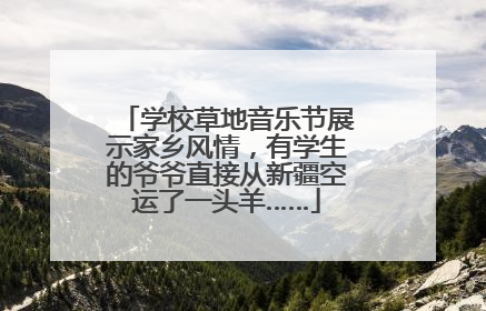 学校草地音乐节展示家乡风情，有学生的爷爷直接从新疆空运了一头羊……
