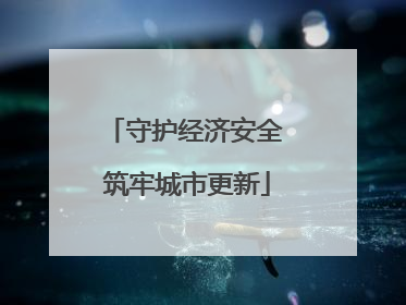 守护经济安全 筑牢城市更新