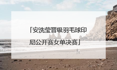 安洗莹晋级羽毛球印尼公开赛女单决赛