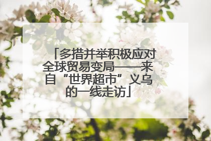 多措并举积极应对全球贸易变局——来自“世界超市”义乌的一线走访