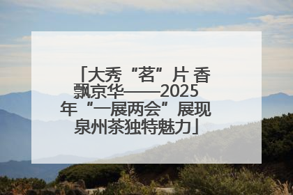 大秀“茗”片 香飘京华——2025年“一展两会”展现泉州茶独特魅力