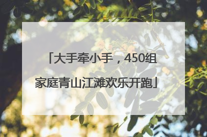 大手牵小手，450组家庭青山江滩欢乐开跑