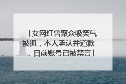 女网红曾聚众吸笑气被抓，本人承认并道歉，目前账号已被禁言