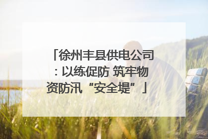 徐州丰县供电公司：以练促防 筑牢物资防汛“安全堤”