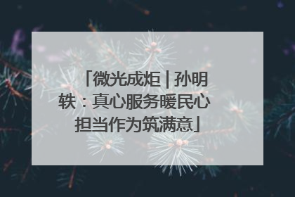 微光成炬 | 孙明轶：真心服务暖民心 担当作为筑满意