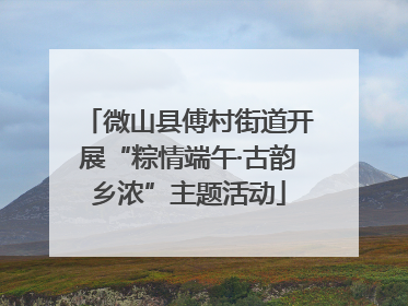 微山县傅村街道开展“粽情端午·古韵乡浓”主题活动