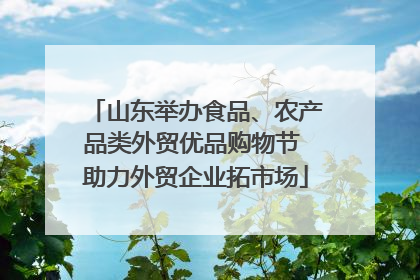 山东举办食品、农产品类外贸优品购物节 助力外贸企业拓市场