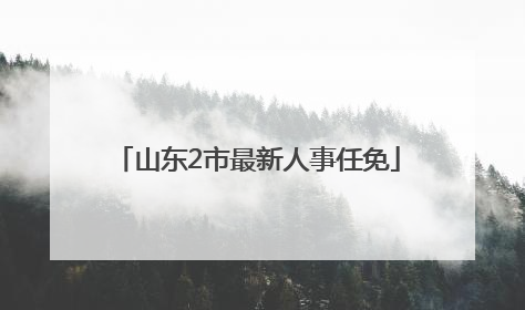 山东2市最新人事任免