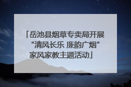 岳池县烟草专卖局开展“清风长乐 廉韵广烟”家风家教主题活动