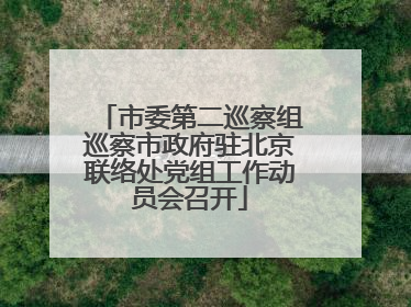 市委第二巡察组巡察市政府驻北京联络处党组工作动员会召开