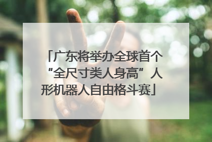 广东将举办全球首个“全尺寸类人身高”人形机器人自由格斗赛
