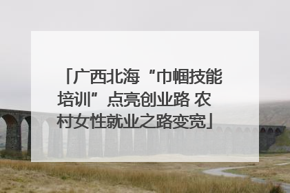广西北海“巾帼技能培训”点亮创业路 农村女性就业之路变宽