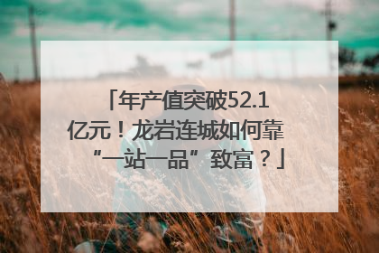 年产值突破52.1亿元！龙岩连城如何靠“一站一品”致富？