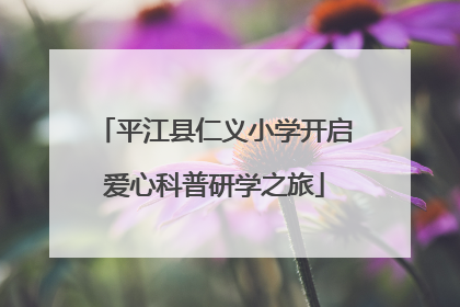 平江县仁义小学开启爱心科普研学之旅