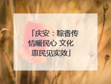 庆安：粽香传情暖民心 文化惠民见实效