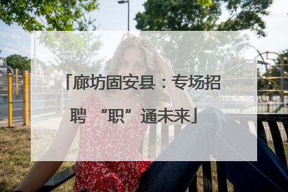 廊坊固安县：专场招聘 “职”通未来