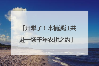 开犁了！来楠溪江共赴一场千年农耕之约