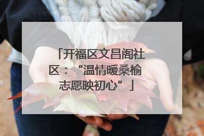 开福区文昌阁社区：“温情暖桑榆 志愿映初心”
