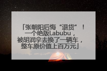 张朝阳后悔“退货”！一个绝版Labubu，被胡润拿去换了一辆车，整车原价值上百万元