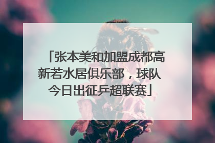 张本美和加盟成都高新若水居俱乐部，球队今日出征乒超联赛