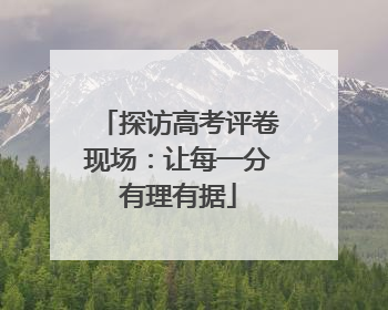 探访高考评卷现场：让每一分有理有据
