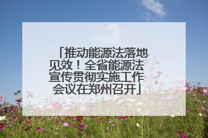 推动能源法落地见效！全省能源法宣传贯彻实施工作会议在郑州召开