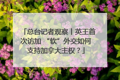 总台记者观察丨英王首次访加 “软”外交如何支持加拿大主权？