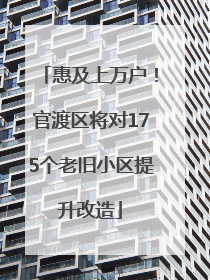 惠及上万户！官渡区将对175个老旧小区提升改造