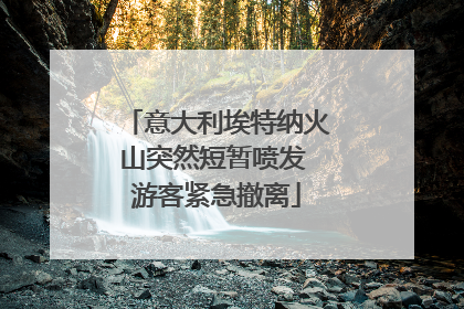意大利埃特纳火山突然短暂喷发 游客紧急撤离