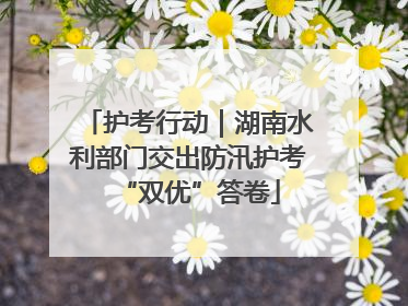 护考行动｜湖南水利部门交出防汛护考“双优”答卷