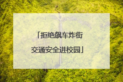拒绝飙车炸街 交通安全进校园
