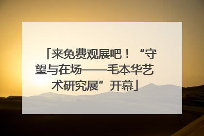 来免费观展吧！“守望与在场——毛本华艺术研究展”开幕