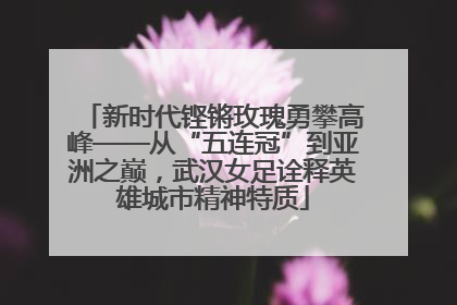 新时代铿锵玫瑰勇攀高峰——从“五连冠”到亚洲之巅，武汉女足诠释英雄城市精神特质