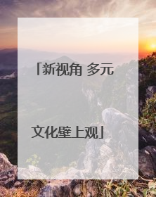 新视角 多元文化壁上观