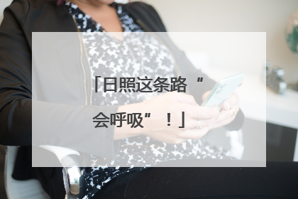 日照这条路“会呼吸”！