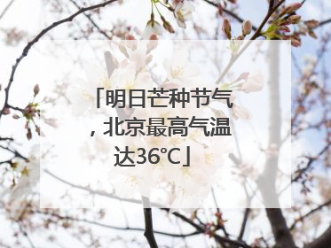 明日芒种节气，北京最高气温达36℃