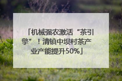 机械强农激活“茶引擎”！清镇中坝村茶产业产能提升50%