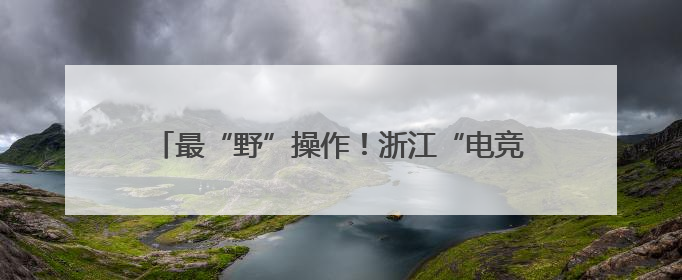 最“野”操作！浙江“电竞村”指尖较量玩成文旅顶流