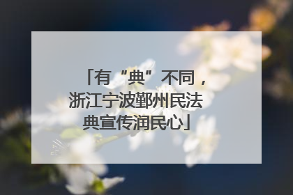 有“典”不同，浙江宁波鄞州民法典宣传润民心