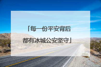 每一份平安背后 都有冰城公安坚守