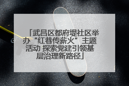 武昌区都府堤社区举办“红巷传薪火”主题活动 探索党建引领基层治理新路径